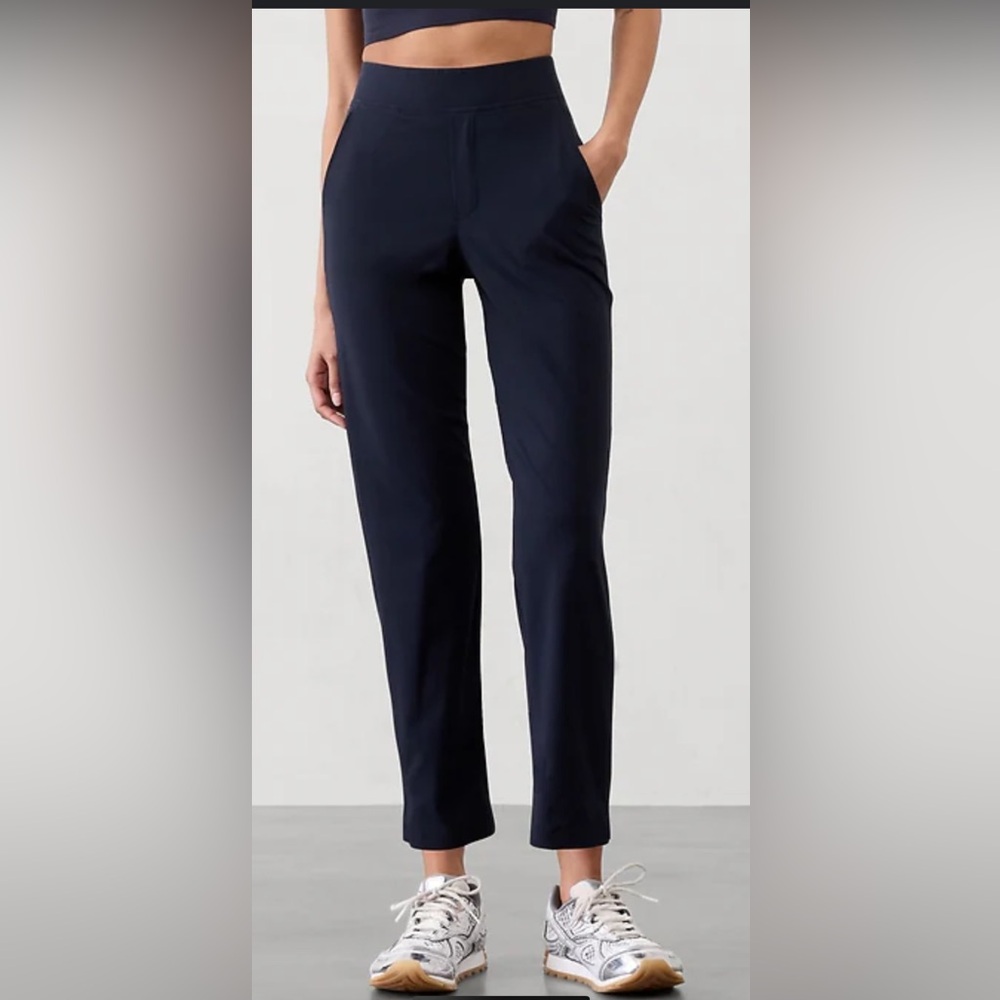 Athleta Navy Straight Leg Brooklyn Women's Pants 4